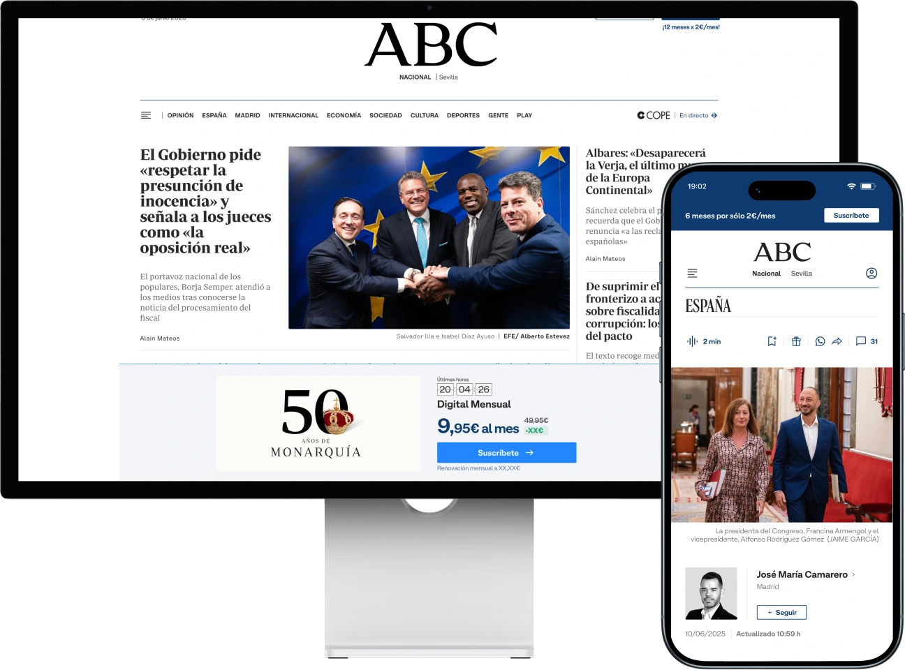Persistent bottom subscription banner during article reading
